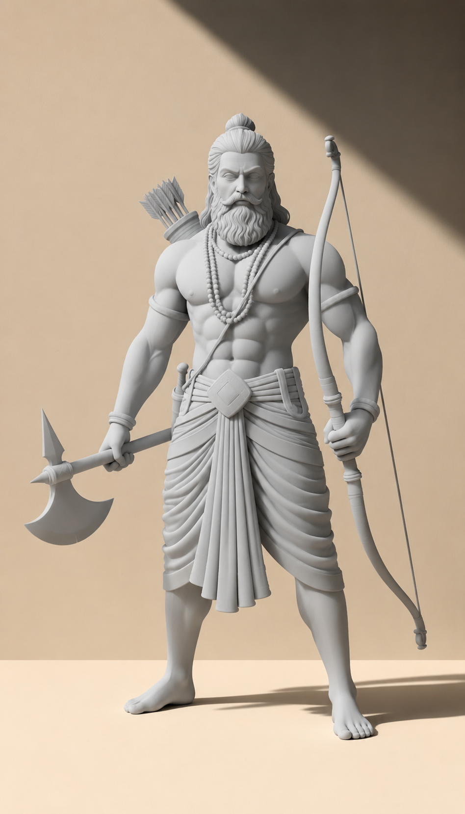 Parshuram Ji Model Gray 3D Model (5 Inch)